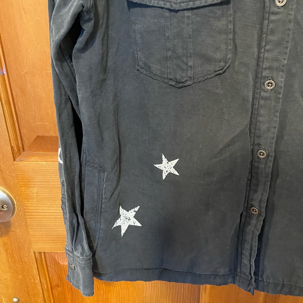 Rails Kato Military Embellished Shirt Jacket Dark Gray - Picture 4 of 9